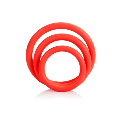 CALEX TRI-RINGS SET RED - D-224001 - Dona Pimenta