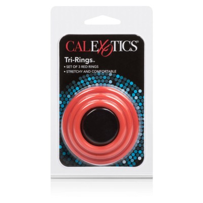 CALEX TRI-RINGS SET RED - D-224001 - Dona Pimenta