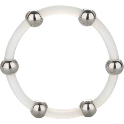 CALEX STEEL BEADED SILICONE RING XL - D-224014 - Dona Pimenta