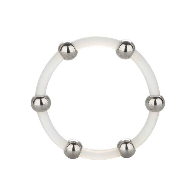 CALEX STEEL BEADED SILICONE RING XL - D-224014 - Dona Pimenta