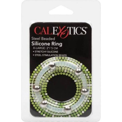 CALEX STEEL BEADED SILICONE RING XL - D-224014 - Dona Pimenta