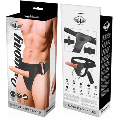 HARNESS ATTRACTION - GREGORY HOLLOW RNES COM VIBRADOR 16,5 X 4,3CM - D-224937 - Dona Pimenta