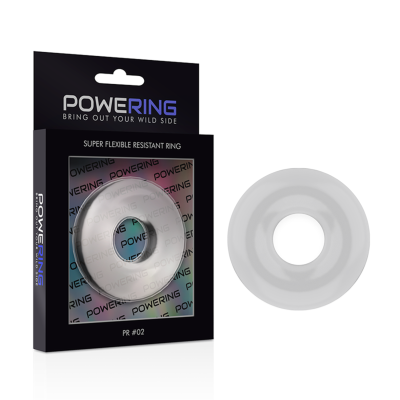 POWERING&trade; - ANEL PARA O PÊNIS SUPER FLEXÍVEL E RESISTENTE 4,5CM TRANSPARENTE - D-225443 - Dona Pimenta