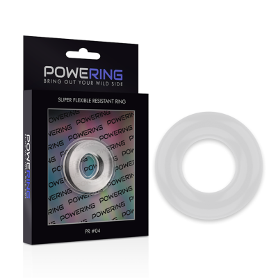 POWERING&trade;- ANEL PARA PÊNIS SUPER FLEXÍVEL E RESISTENTE 3,8CM PR04 TRANSPARENTE - D-225447 - Dona Pimenta