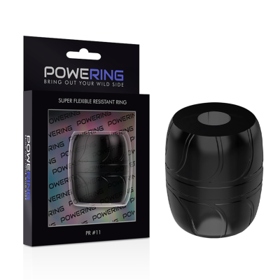 POWERING&trade; - ANEL PARA O PÉNIS SUPER FLEXÍVEL E RESISTENTE 5 CM PR11 PRETO - D-225468 - Dona Pimenta