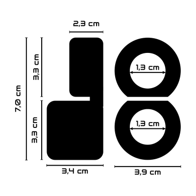 POWERING&trade;- ANEL DUPLO PARA PÉNIS SUPER FLEXÍVEL E RESISTENTE PR09 PRETO - D-225470 - Dona Pimenta