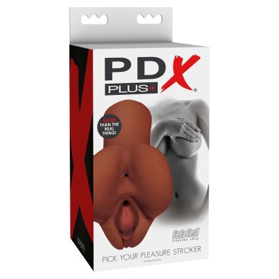 PDX PLUS + ESCOLHA SEU PLEASURE STROKER - MARROM - D-228491 - Dona Pimenta