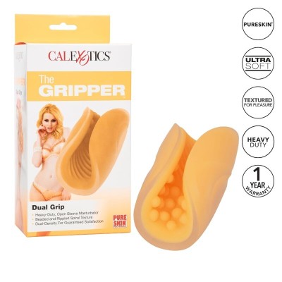 CALEX - MASTURBADOR DE GRIP COM FRONTEIRA - LARANJA - D-228506 - Dona Pimenta