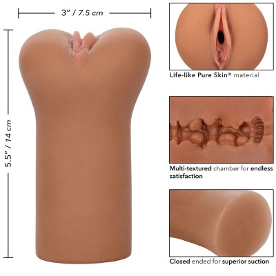 CALEX BOUNDLESS VULVA MASTURBADOR - TONO CARAMELO - D-229183 - Dona Pimenta