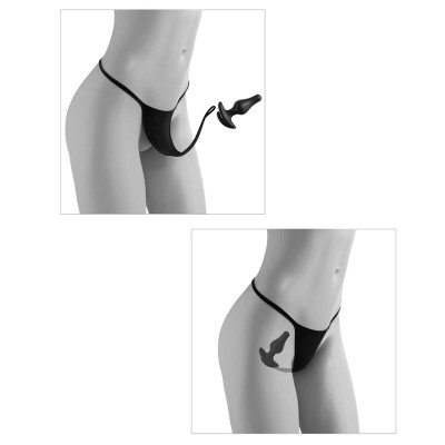 HOOK UP PANTIES - CROTCHLESS PLEASURE PEARLS XL-2XL - D-230565 - Dona Pimenta