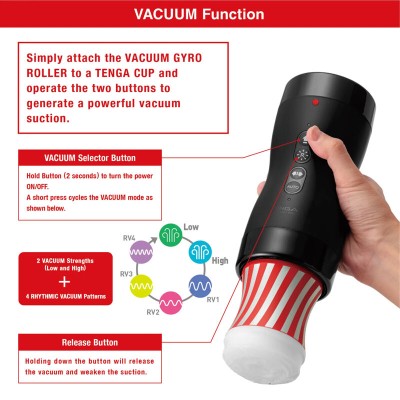 TENGA VACUUM GYRO ROLLER SUCÇÃO E ROTAÇÃO - D-232977 - Dona Pimenta