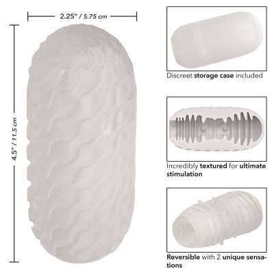 CALIFÓRNIA EXOTICS REVERSIBLE RIBBED STROKER - D-233046 - Dona Pimenta