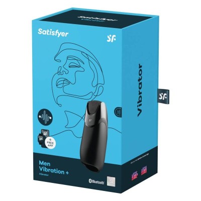 SATISFYER MEN VIBRAÇÃO+ - PRETO - D-233129 - Dona Pimenta