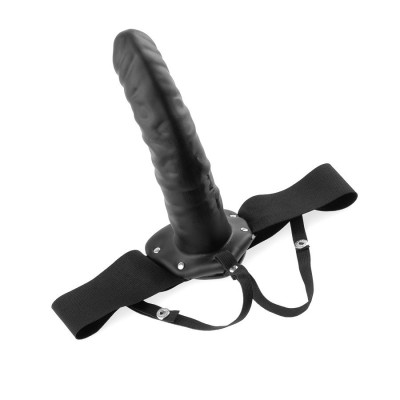 FETISH FANTASY 19 CM HOLLOW STRAP-ON BLACK - PD3360-23 - Dona Pimenta