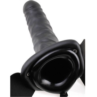 FETISH FANTASY 19 CM HOLLOW STRAP-ON BLACK - PD3360-23 - Dona Pimenta