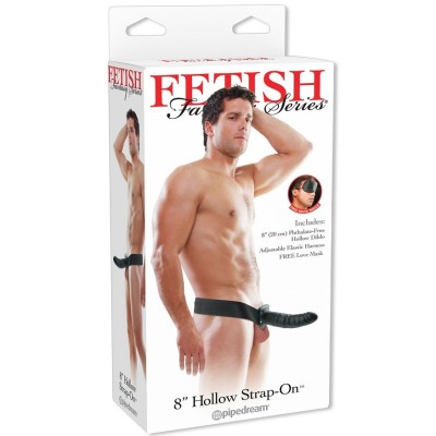 FETISH FANTASY 19 CM HOLLOW STRAP-ON BLACK - PD3360-23 - Dona Pimenta