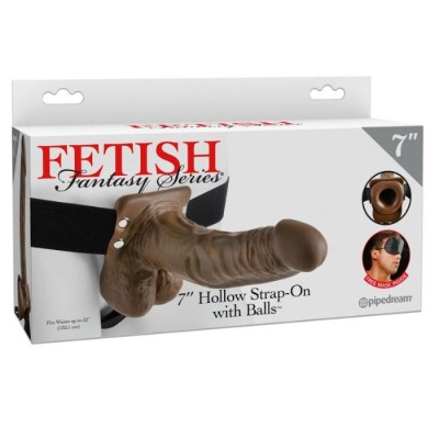 FETISH FANTASY SERIES 7" STRAP-ON OCO COM BOLAS - PD3373-29 - Dona Pimenta