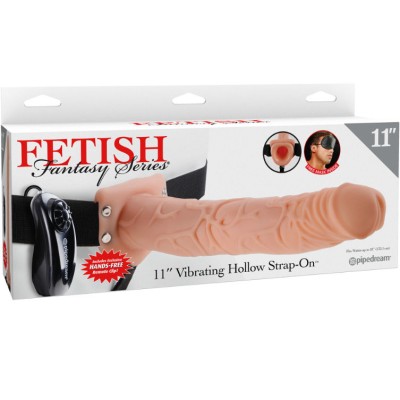 SÉRIE FETISH FANTASY 11 &quot;VIBRAÇÃO OCO COM BOLAS DE 27,9 CM CARNE - PD3378-21 - Dona Pimenta