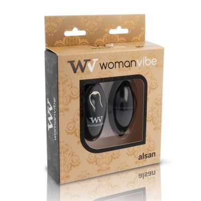 WOMANVIBE - ALSAN EGG CONTROLE REMOTO PRETO SILICONE PRETO - D-213890 - Dona Pimenta