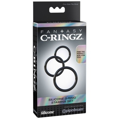 CONJUNTO DE ESTAMINA DE 3 ANEL DE SILICONE FANTASY C-RINGZ - PD5912-23 - Dona Pimenta