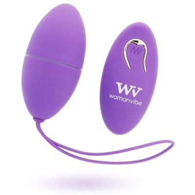 WOMANVIBE - ALSAN EGG CONTROLE REMOTO PRETO SILICONE ROXO - D-213891 - Dona Pimenta