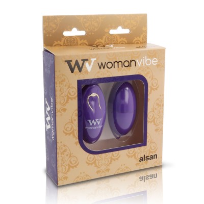 WOMANVIBE - ALSAN EGG CONTROLE REMOTO PRETO SILICONE ROXO - D-213891 - Dona Pimenta