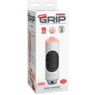 PIPEDREAM EXTREME TOYZ MEGA GRIP VAGINA MASTURBATOR VIBRATOR - RD292 - Dona Pimenta