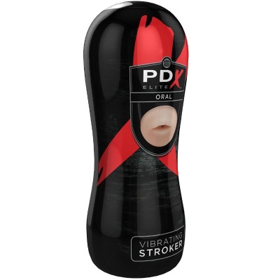 PDX ELITE VIBRATING ORAL STROKER - RD523 - Dona Pimenta