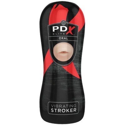 PDX ELITE VIBRATING ORAL STROKER - RD523 - Dona Pimenta