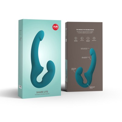 FUN FACTORY - SHARE LITE DOUBLE DILDO DEEP SEA BLUE - D-233494 - Dona Pimenta