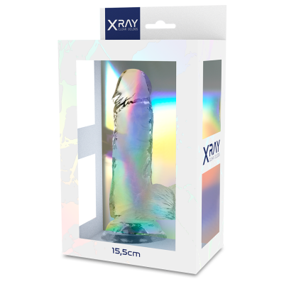 XRAY CLEAR DILDO REALISTA TRANSPARENTE 15.5CM X 3.5CM - D-224100 - Dona Pimenta