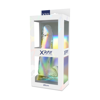 XRAY CLEAR DILDO REALISTA TRANSPARENTE 20CM X 4.5CM - D-224102 - Dona Pimenta