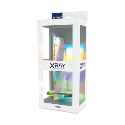 XRAY CLEAR DILDO TRANSPARENTE 18CM X 4CM - D-224104 - Dona Pimenta