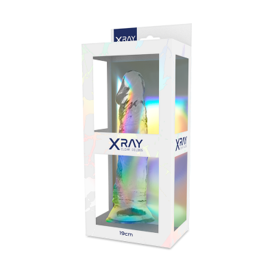 XRAY CLEAR DILDO TRANSPARENTE 19CM X 4CM - D-224108 - Dona Pimenta