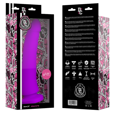 DELTA CLUB -  TOYS LILAC DILDO MEDICAL SILICONE 23 X 4,5 CM - D-227148 - Dona Pimenta