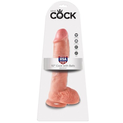 KING COCK 10 "CARNE COM BOLAS 25,4 CM - PD5509-21 - Dona Pimenta