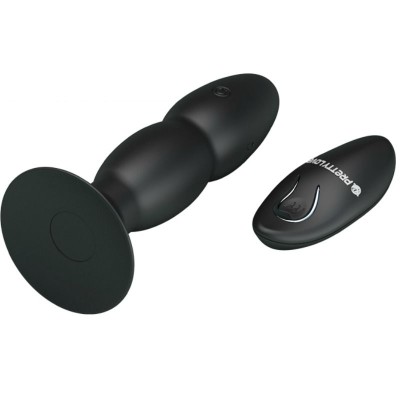 PRETTY LOVE PLUG VIBRADOR Y ROTACIÓN POR CONTROL REMOTO - D-211731 - Dona Pimenta