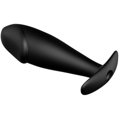 PRETTY LOVE PLUG ANAL SILICONA FORMA PENE Y 12 MODOS VIBRACION - NEGRO - D-211740 - Dona Pimenta