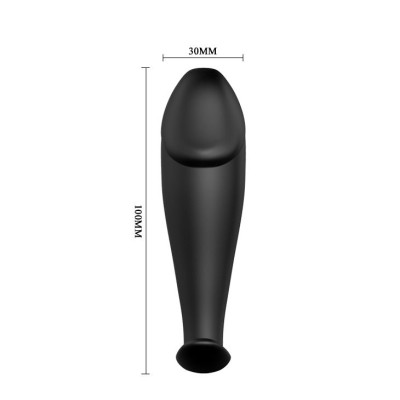 PRETTY LOVE PLUG ANAL SILICONA FORMA PENE Y 12 MODOS VIBRACION - NEGRO - D-211740 - Dona Pimenta