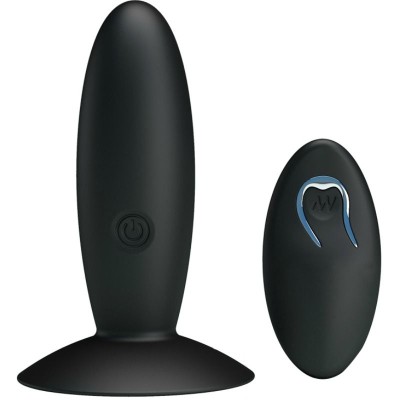 PRETTY LOVE - BOTTOM - PLUG ANAL RECARGABLE CON VIBRACION Y MANDO - D-211805 - Dona Pimenta