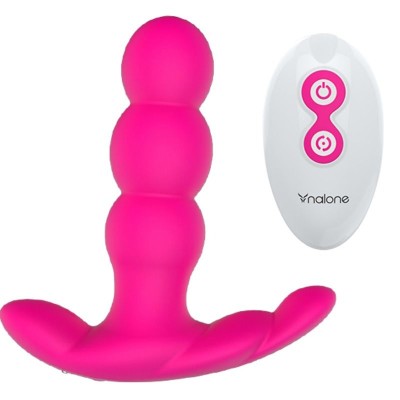 NALONE PEARL VIBRATOR ANAL DE CONTROLE REMOTO PRETO - D-214862 - Dona Pimenta