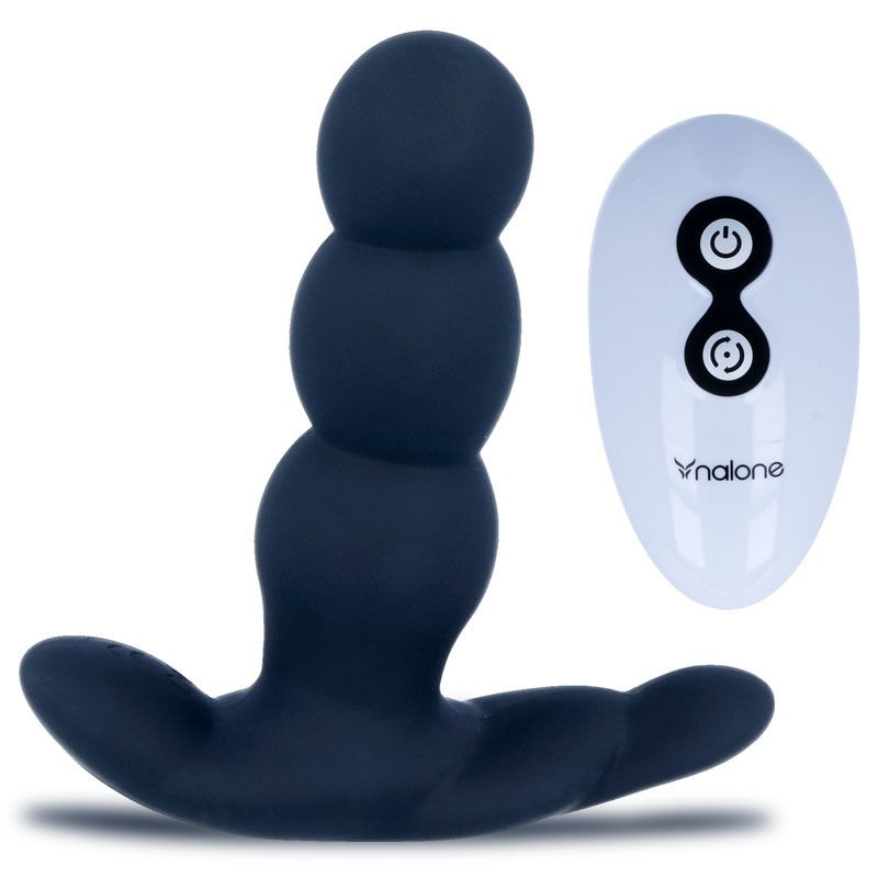 NALONE PEARL VIBRATOR ANAL DE CONTROLE REMOTO PRETO - D-214862 - Dona Pimenta