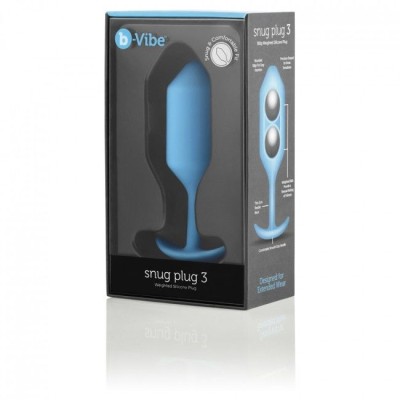 B-VIBE  SNUG PLUG ANAL 3 AZUL CIELO - D-217129 - Dona Pimenta