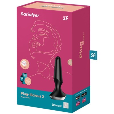 SATISFYER PLUG ILICIOUS 2 PLUG VIBRATOR - PRETO - D-229506 - Dona Pimenta