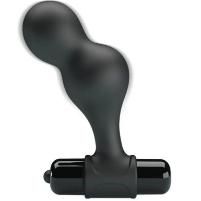 MR PLAY - PLUG ANAL VIBRANTE DE SILICONE PRETO - D-233390 - Dona Pimenta