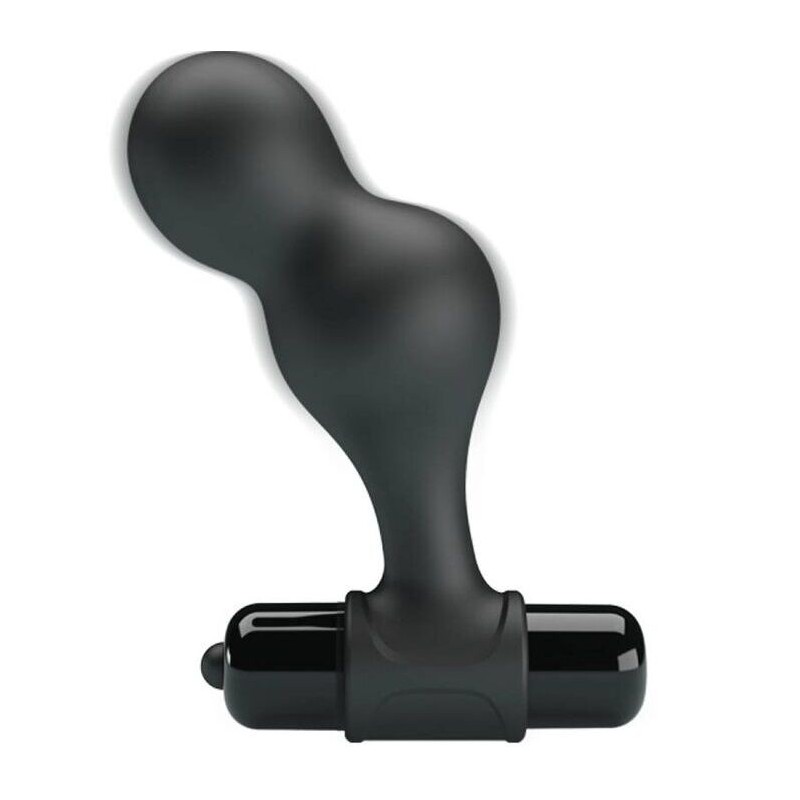 MR PLAY - PLUG ANAL VIBRANTE DE SILICONE PRETO - D-233390 - Dona Pimenta