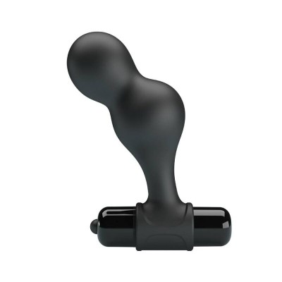 MR PLAY - PLUG ANAL VIBRANTE DE SILICONE PRETO - D-233390 - Dona Pimenta