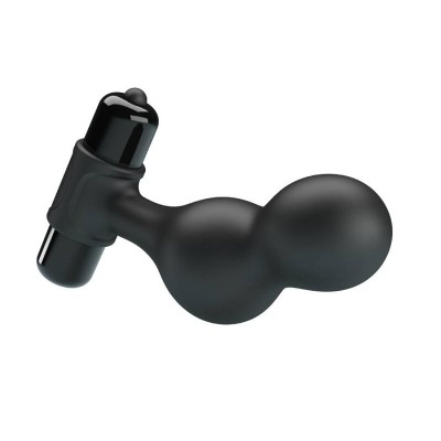 MR PLAY - PLUG ANAL VIBRANTE DE SILICONE PRETO - D-233390 - Dona Pimenta