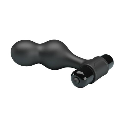 MR PLAY - PLUG ANAL VIBRANTE DE SILICONE PRETO - D-233390 - Dona Pimenta