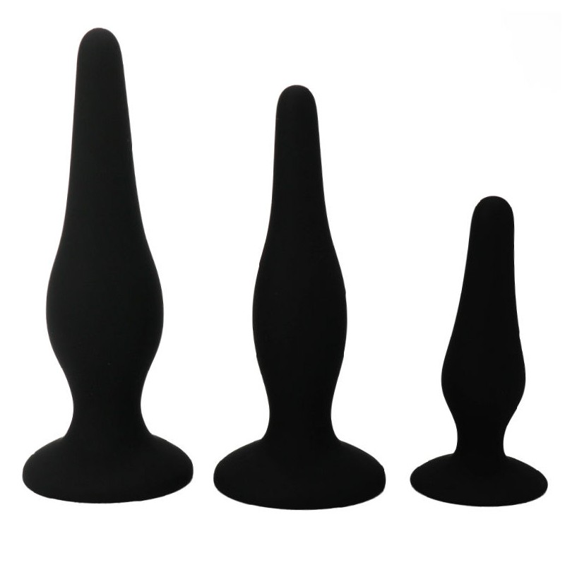 BONITO INFERIOR - PLUGUES DE SILICONE DO KIT ANAL DO INICIANTE - D-213048 - Dona Pimenta